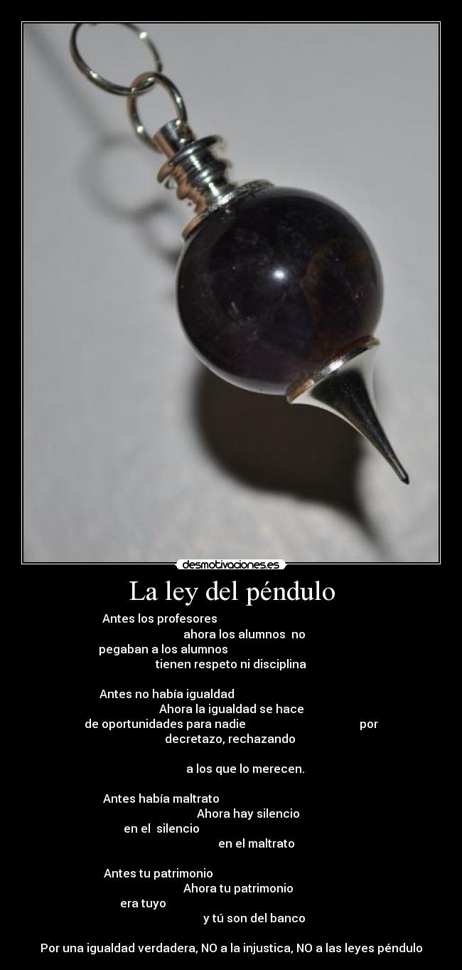 La ley del péndulo - 