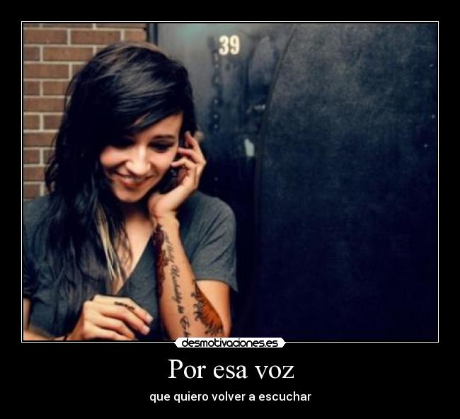 Por esa voz -