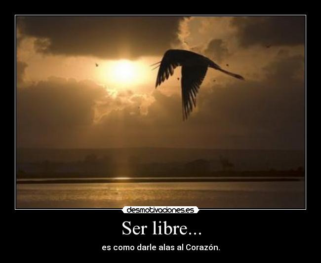 Ser libre... - es como darle alas al Corazón.