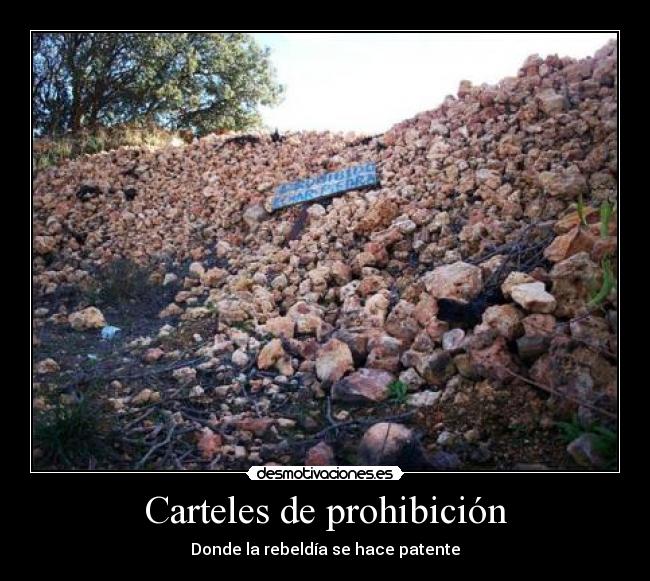 Carteles de prohibición - Donde la rebeldía se hace patente