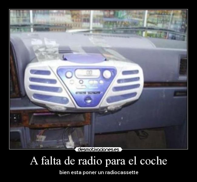 A falta de radio para el coche -