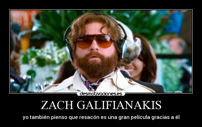 ZACH GALIFIANAKIS - yo también pienso que resacón es una gran película gracias a él