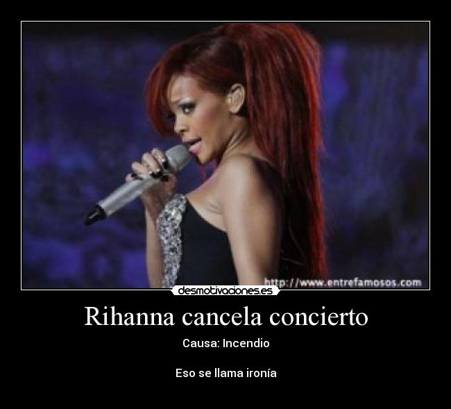 Rihanna cancela concierto -