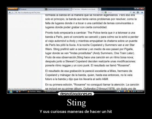 Sting - Y sus curiosas maneras de hacer un hit