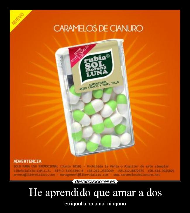 carteles aprendido que amar dos igual amar ninguna desmotivaciones