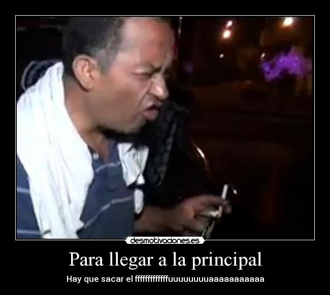 Para llegar a la principal -