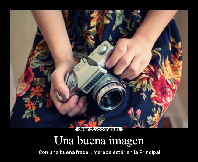 Una buena imagen - Con una buena frase... merece estár en la Principal