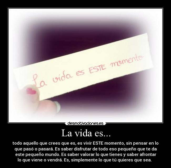 La vida es... -
