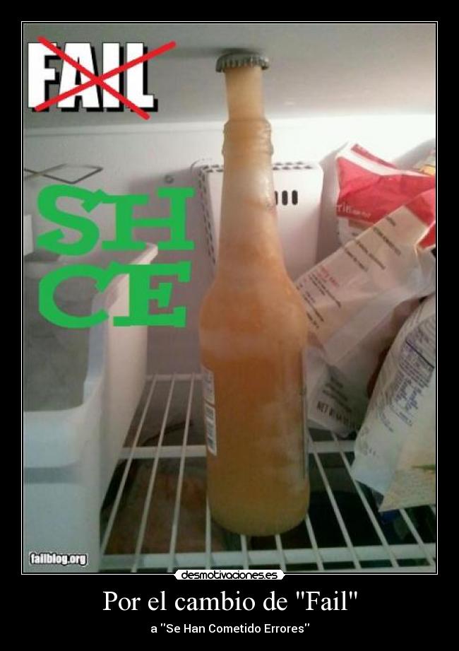 Por el cambio de Fail - a Se Han Cometido Errores