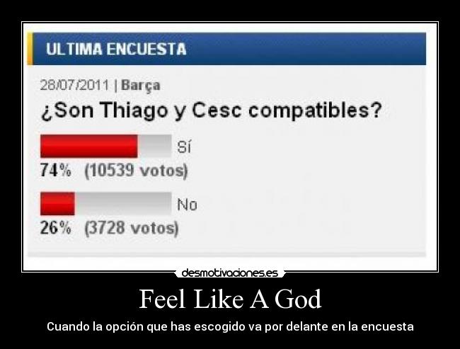 carteles encuesta feel likea god thiago cesc fcb barca barcelona futbol desmotivaciones desmotivaciones