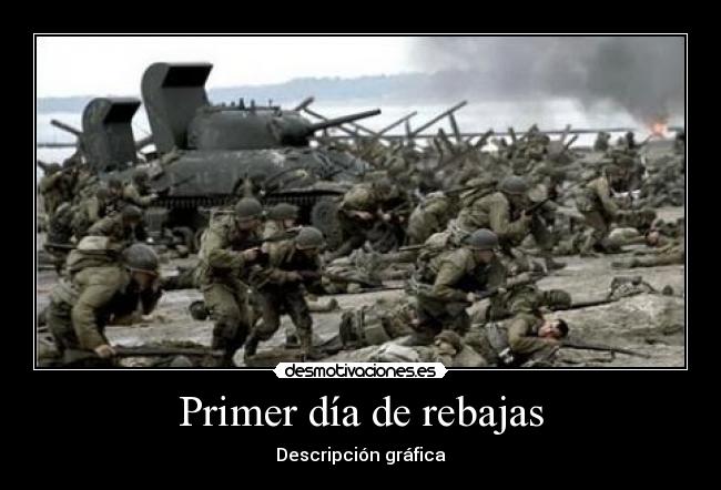 Primer día de rebajas - Descripción gráfica