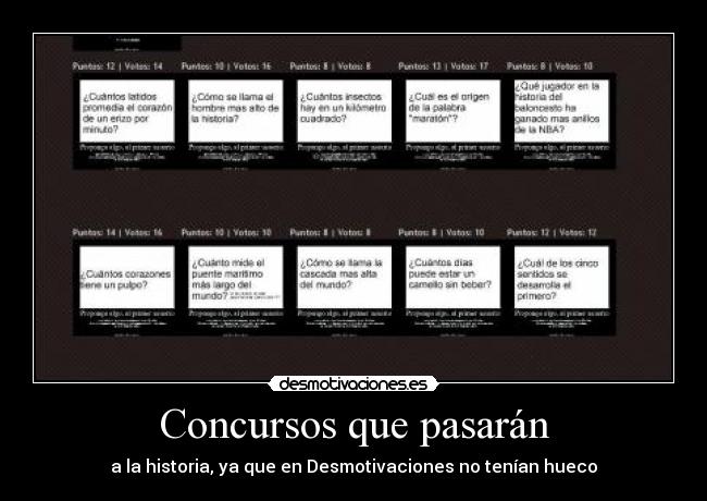 Concursos que pasarán -