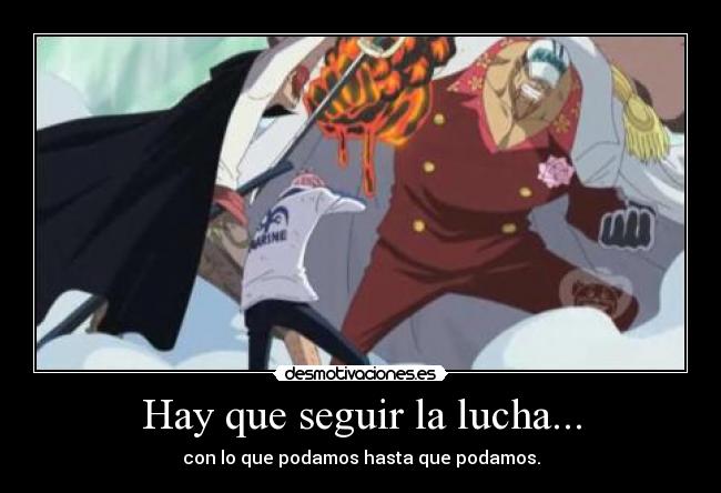Hay que seguir la lucha... - 