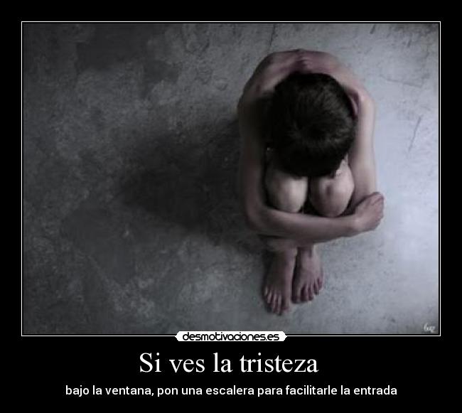 Si ves la tristeza - bajo la ventana, pon una escalera para facilitarle la entrada
