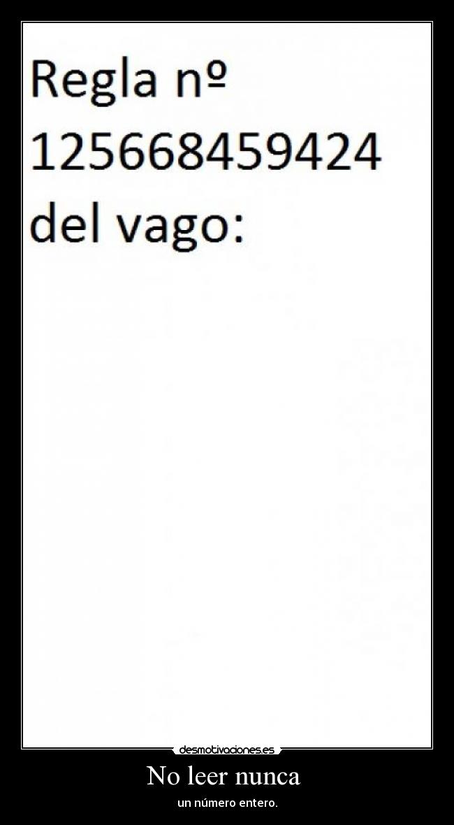 No leer nunca -