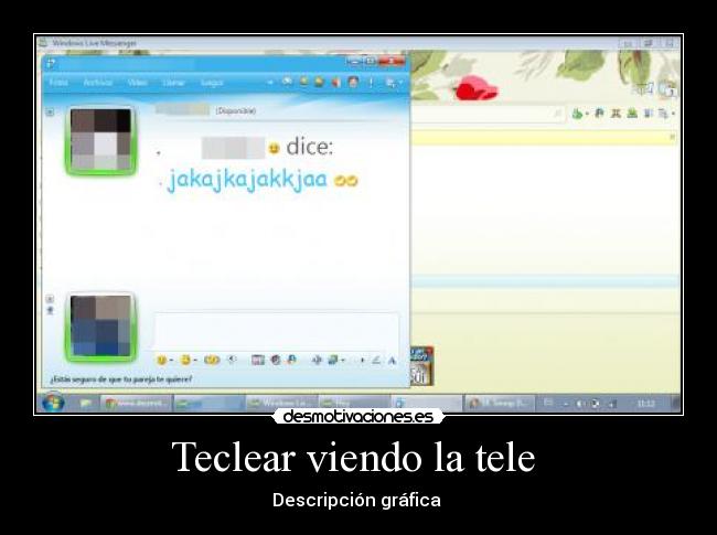 Teclear viendo la tele -