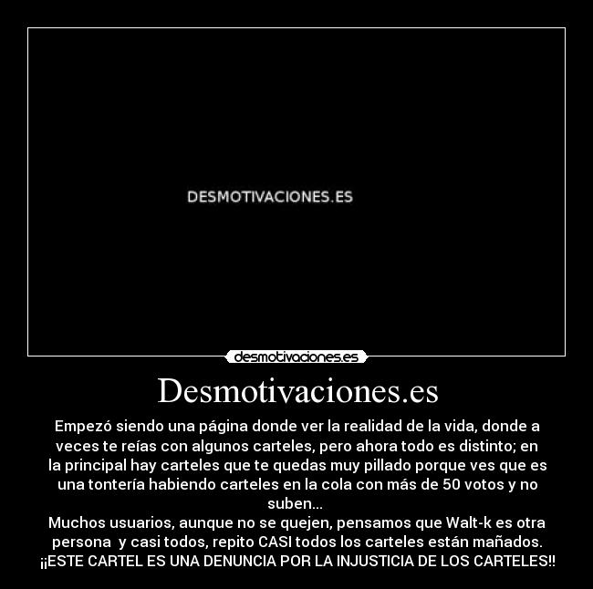 carteles denuncia desmotivaciones