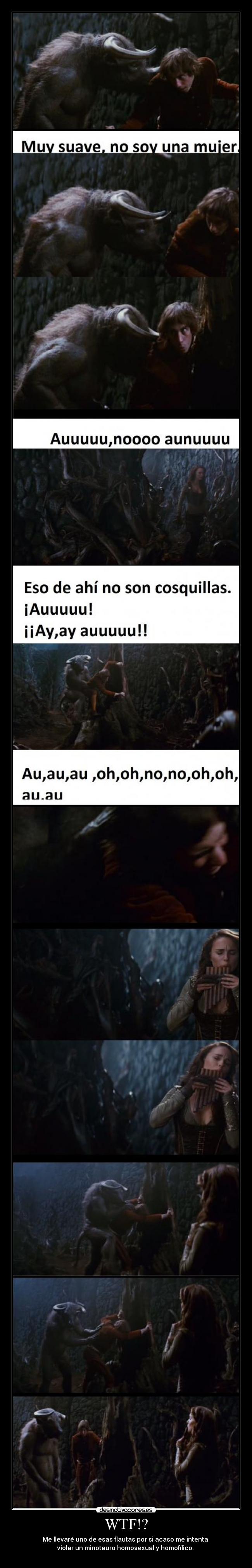WTF!? - Me llevaré uno de esas flautas por si acaso me intenta
violar un minotauro homosexual y homofílico.
