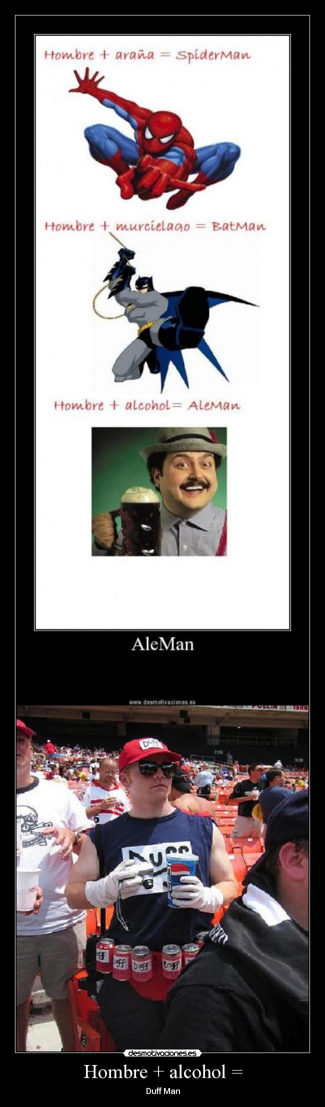 Hombre + alcohol = - Duff Man
