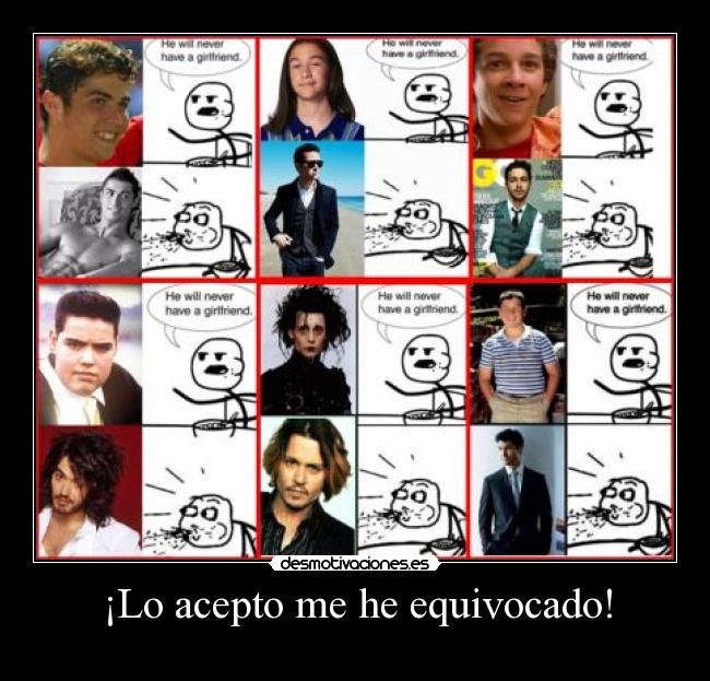 ¡Lo acepto me he equivocado! -