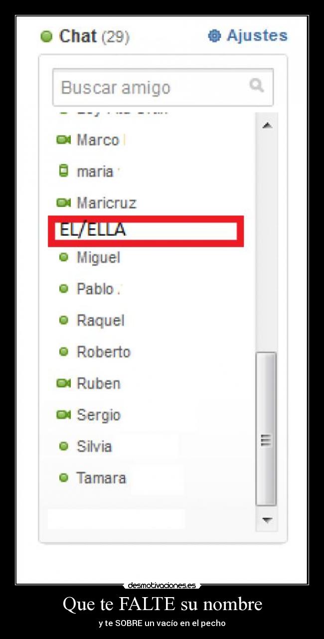Que te FALTE su nombre -