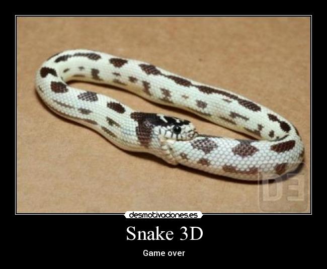 Snake 3D - Game over