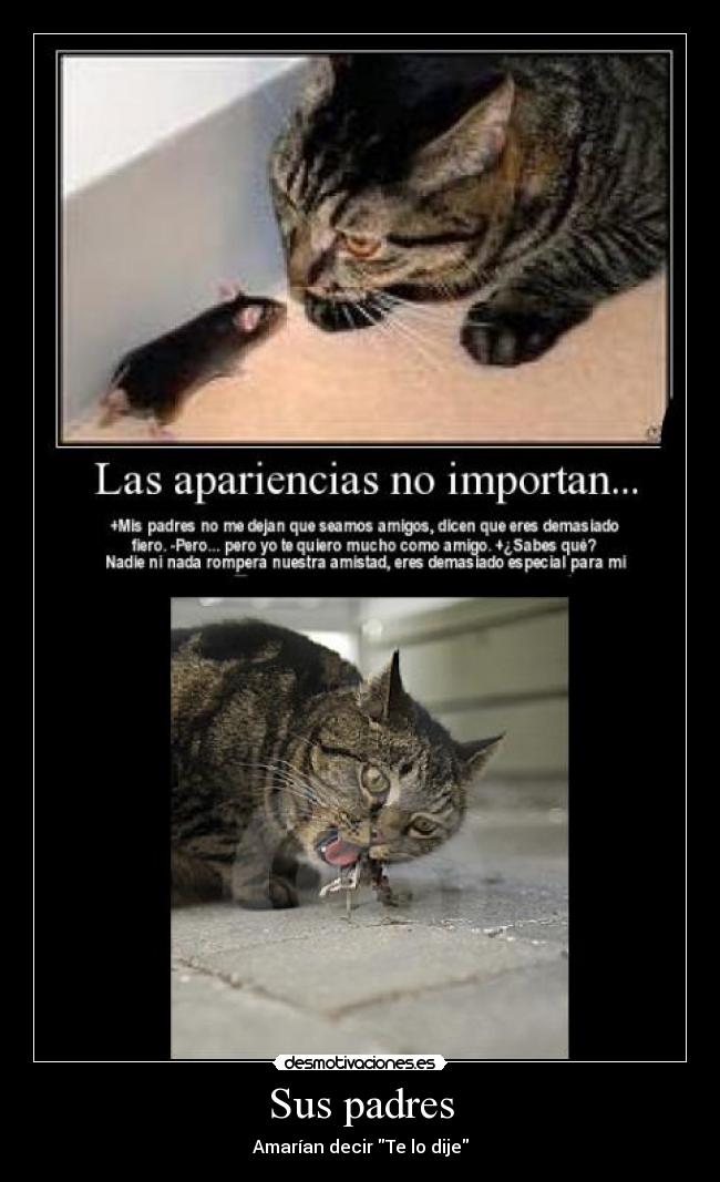 Sus padres - Amarían decir Te lo dije