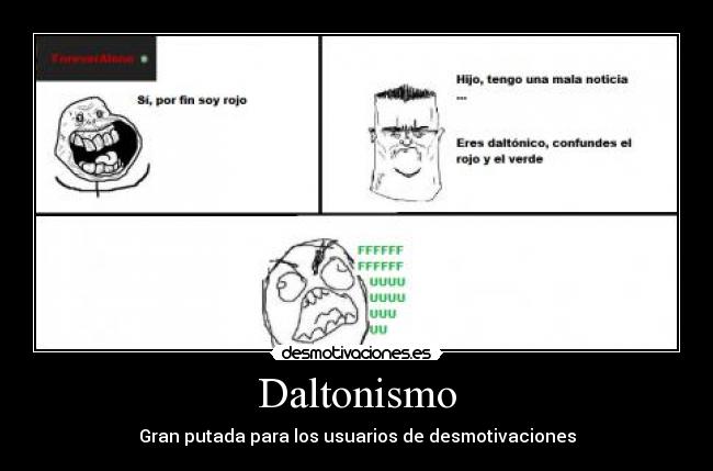 Daltonismo - Gran putada para los usuarios de desmotivaciones