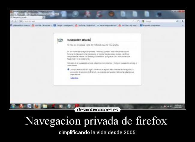 Navegacion privada de firefox - simplificando la vida desde 2005