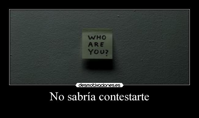 No sabría contestarte -