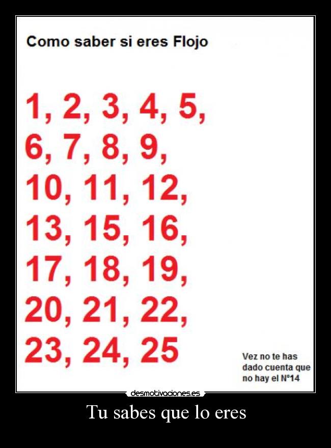 Tu sabes que lo eres - 