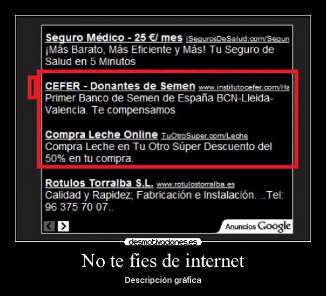 No te fies de internet - 