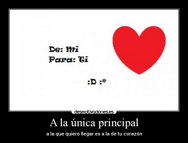 A la única principal - 