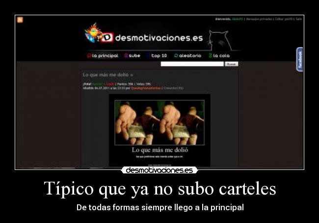 Típico que ya no subo carteles - De todas formas siempre llego a la principal