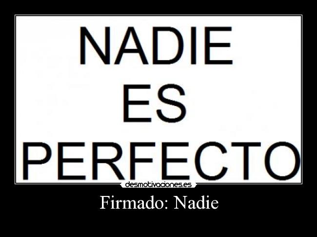 Firmado: Nadie - 