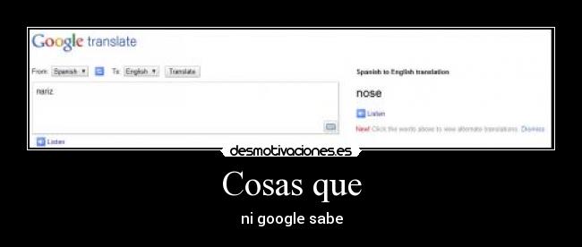 Cosas que - ni google sabe