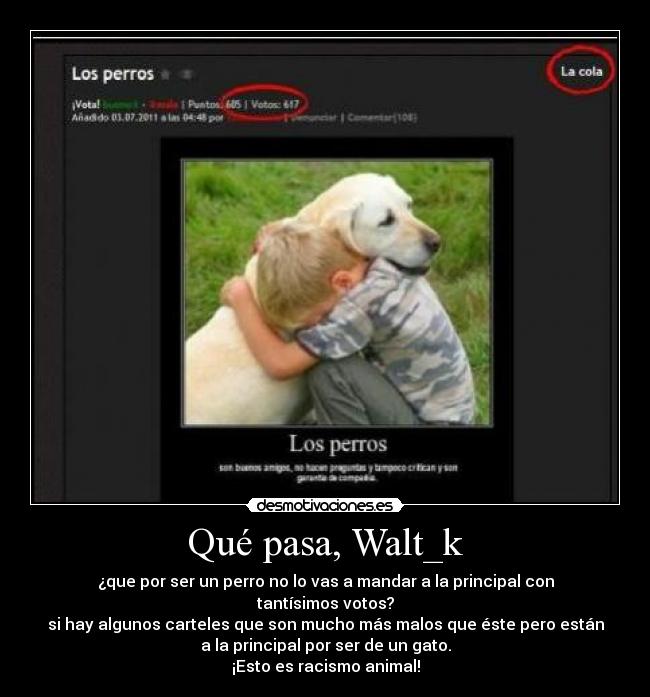 Qué pasa, Walt_k -