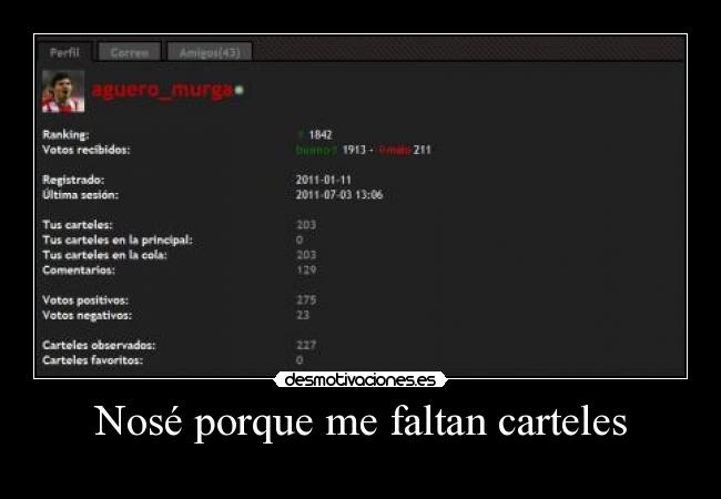 Nosé porque me faltan carteles -