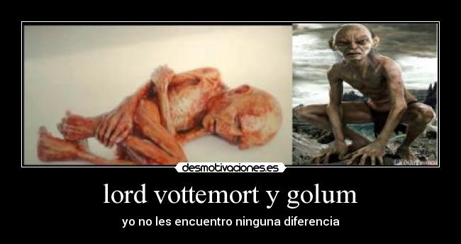 lord vottemort y golum -