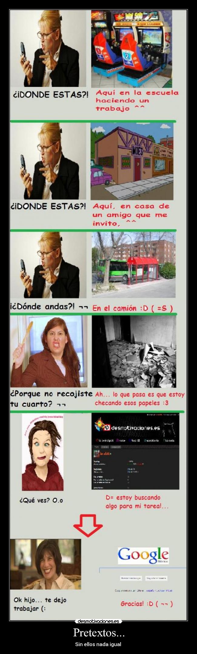 carteles iarabitt conejo desmotivaciones pretextos sin ellos nada igual parada autobus google mama desmotivaciones