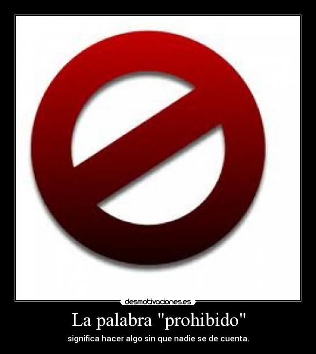 La palabra prohibido - 