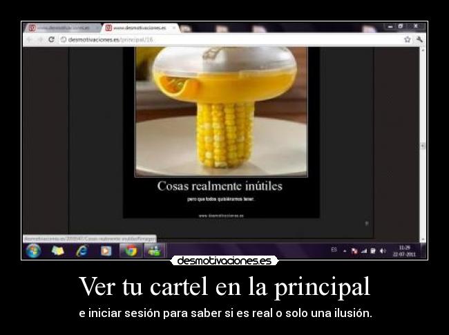 Ver tu cartel en la principal -