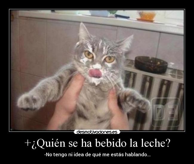 +¿Quién se ha bebido la leche? -