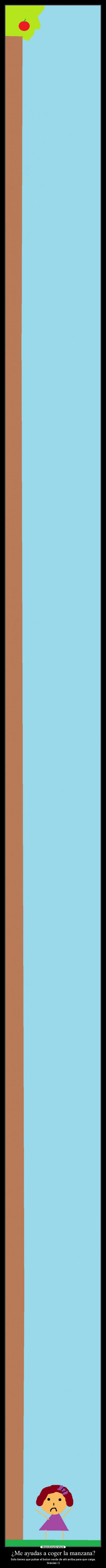 ¿Me ayudas a coger la manzana? -