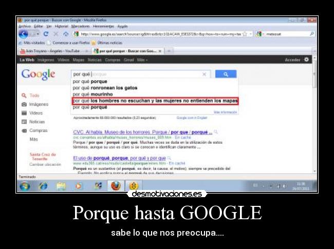 Porque hasta GOOGLE - sabe lo que nos preocupa....