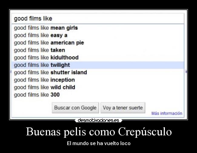 Buenas pelis como Crepúsculo -