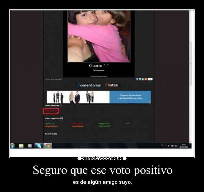 Seguro que ese voto positivo -