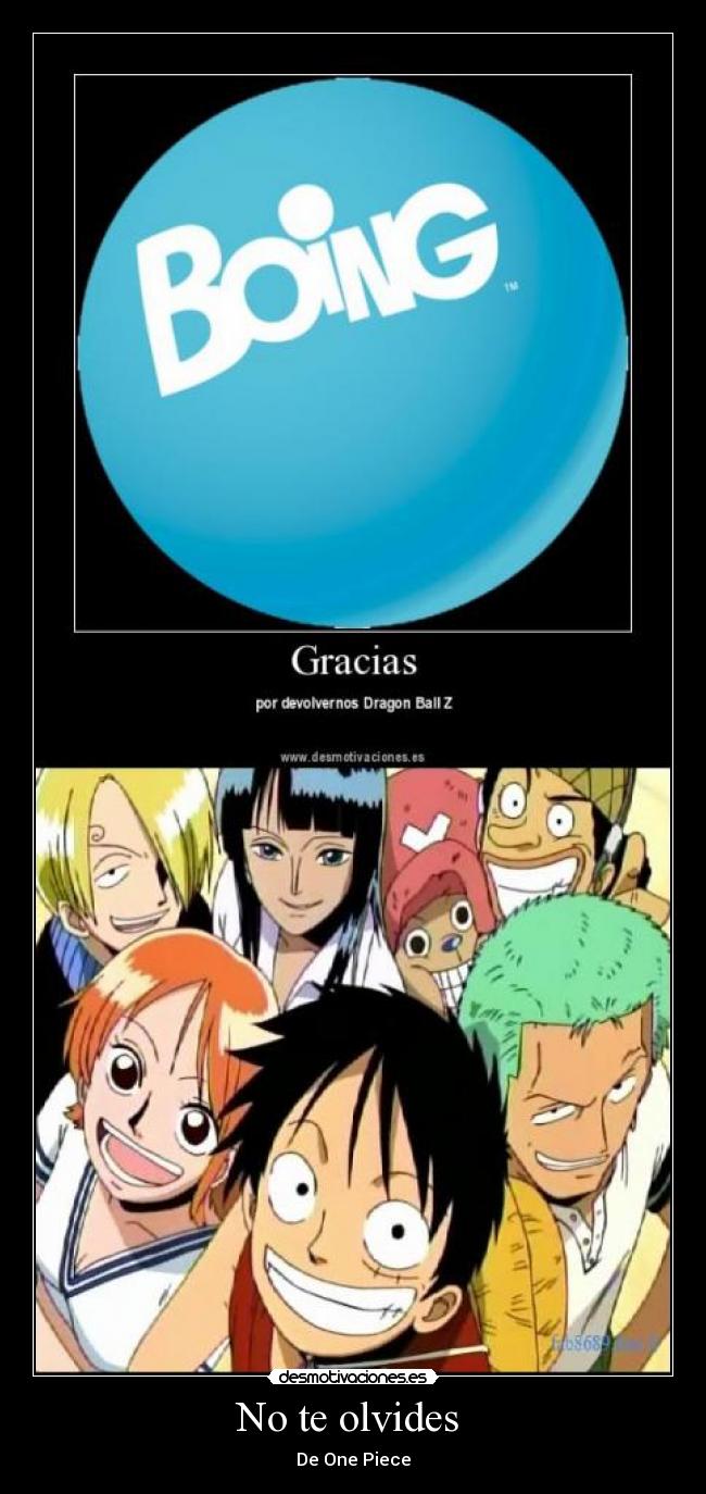 No te olvides  - De One Piece