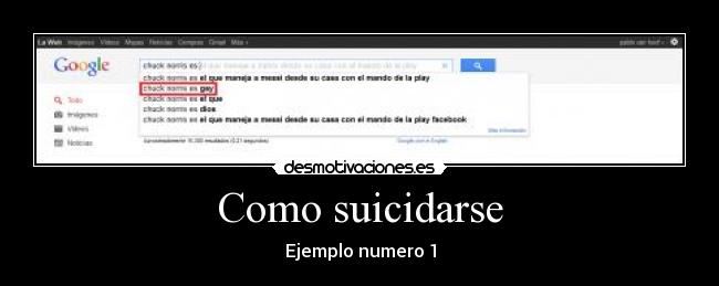 Como suicidarse - Ejemplo numero 1