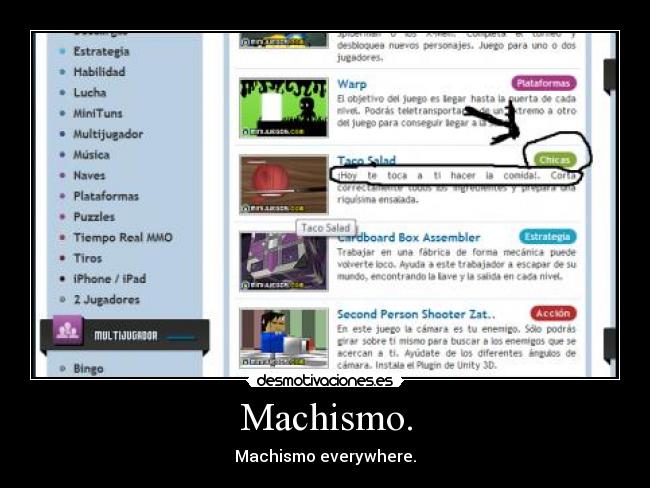 Machismo. - Machismo everywhere.